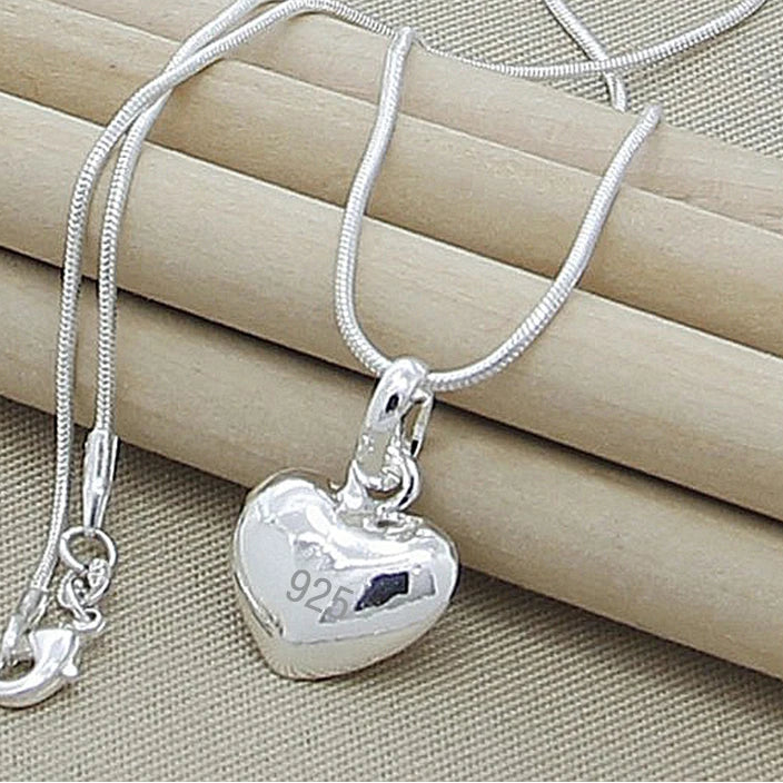 Snake Chain Heart Necklace