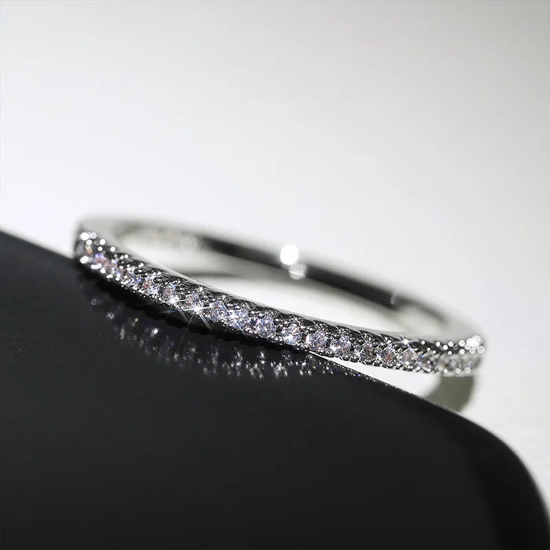 Thin CZ Wedding Ring