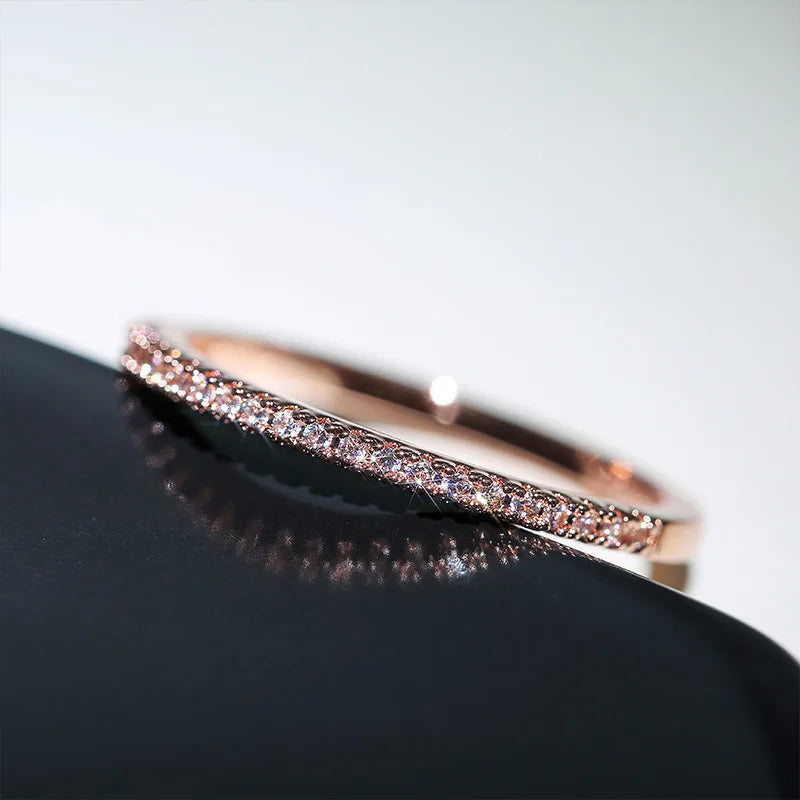 Thin CZ Wedding Ring