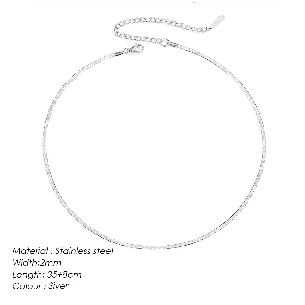 Unisex Herringbone Necklace