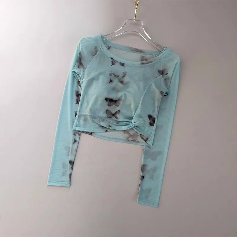 Mesh Butterfly "2-in-1" Yoga Top