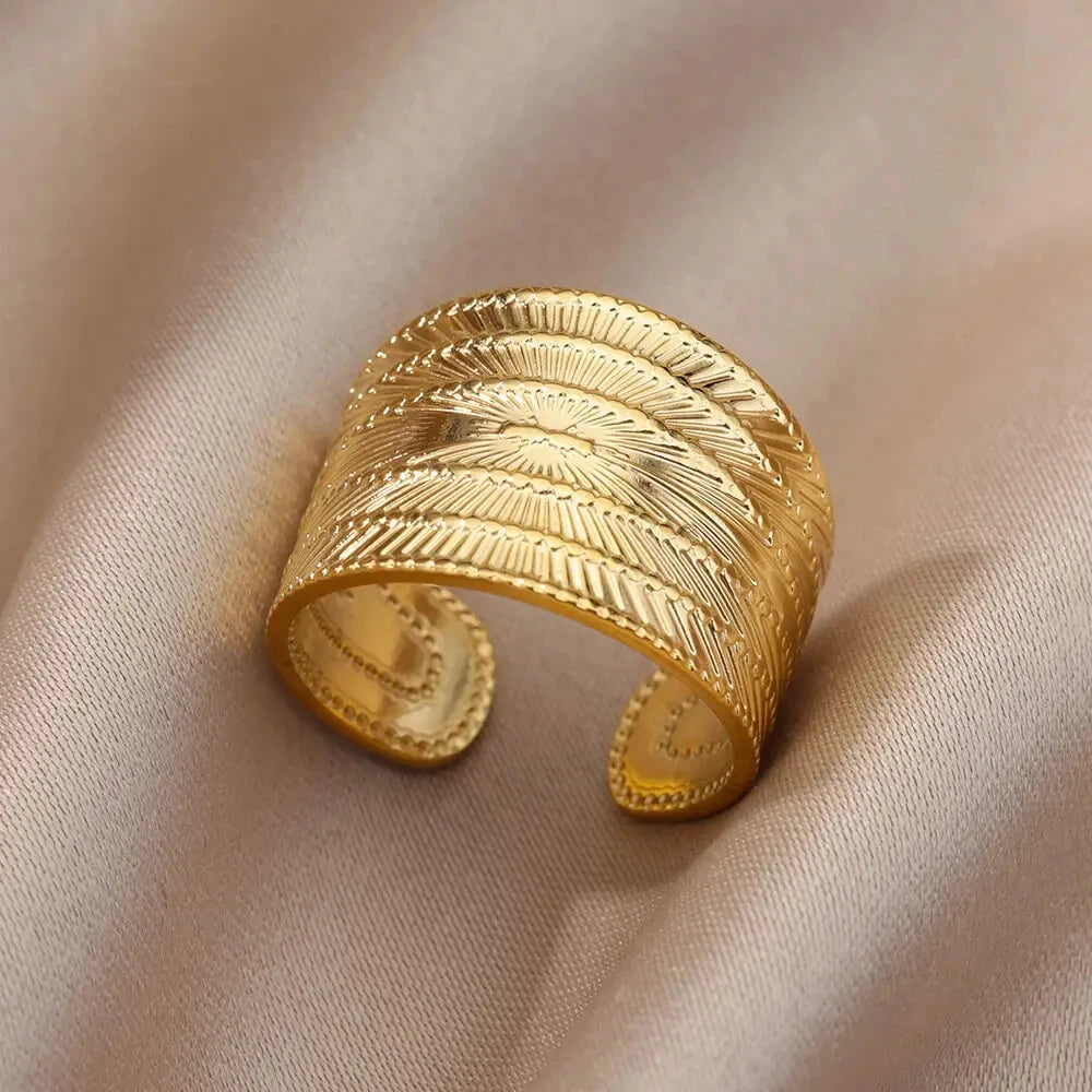 Gold Stainless Steel Wedding Bands