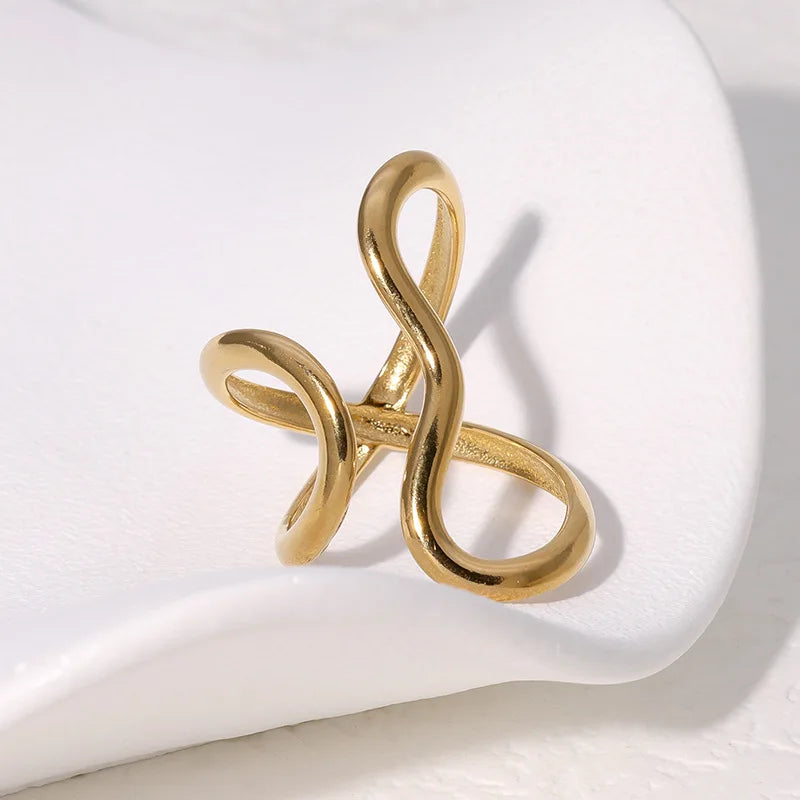 Waterproof Gold Open Ring