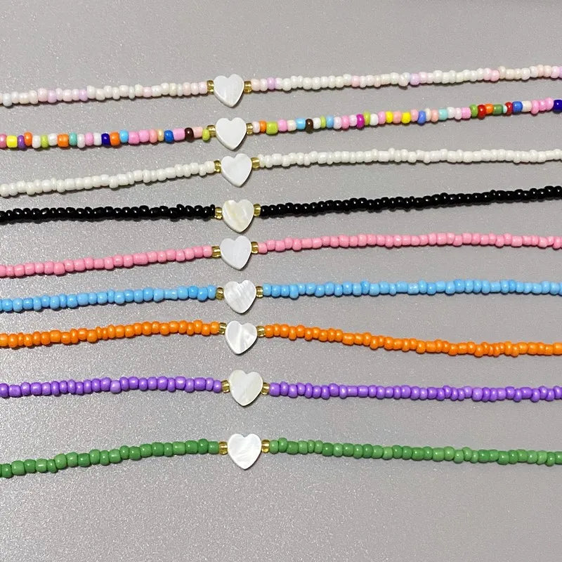 Colorful Heart Choker