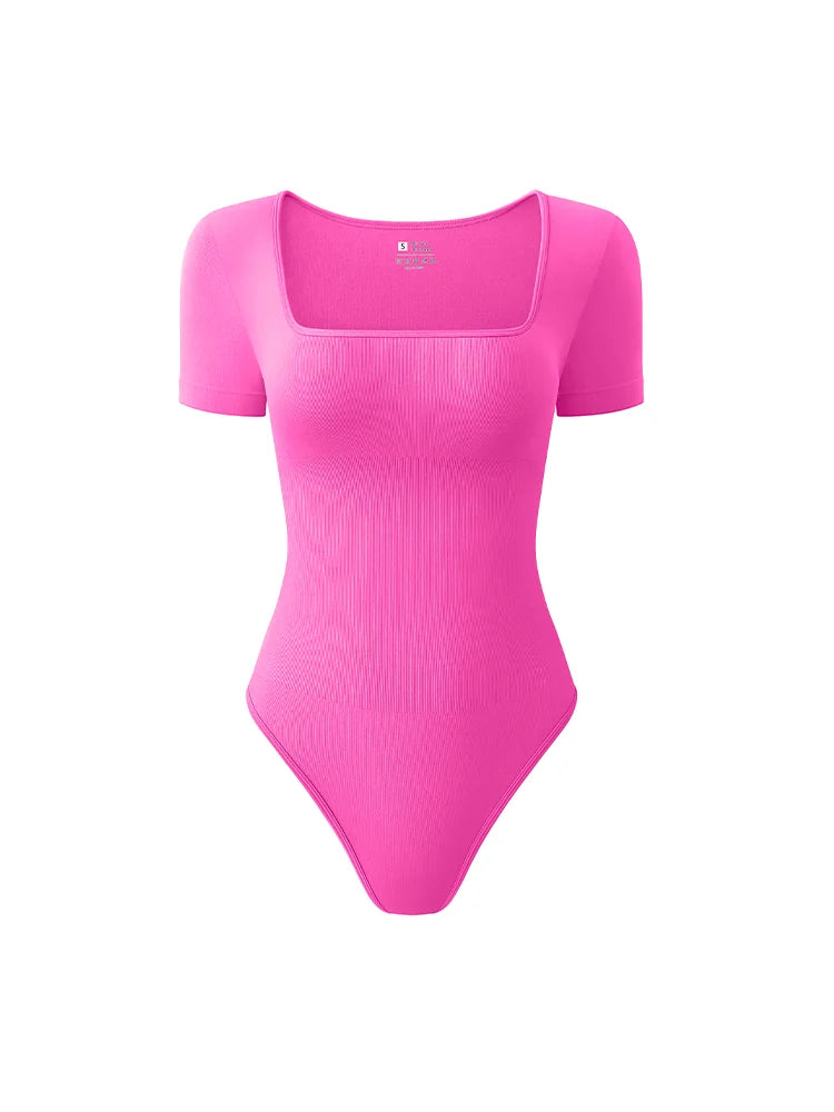 Square-Neck Biker Unitard