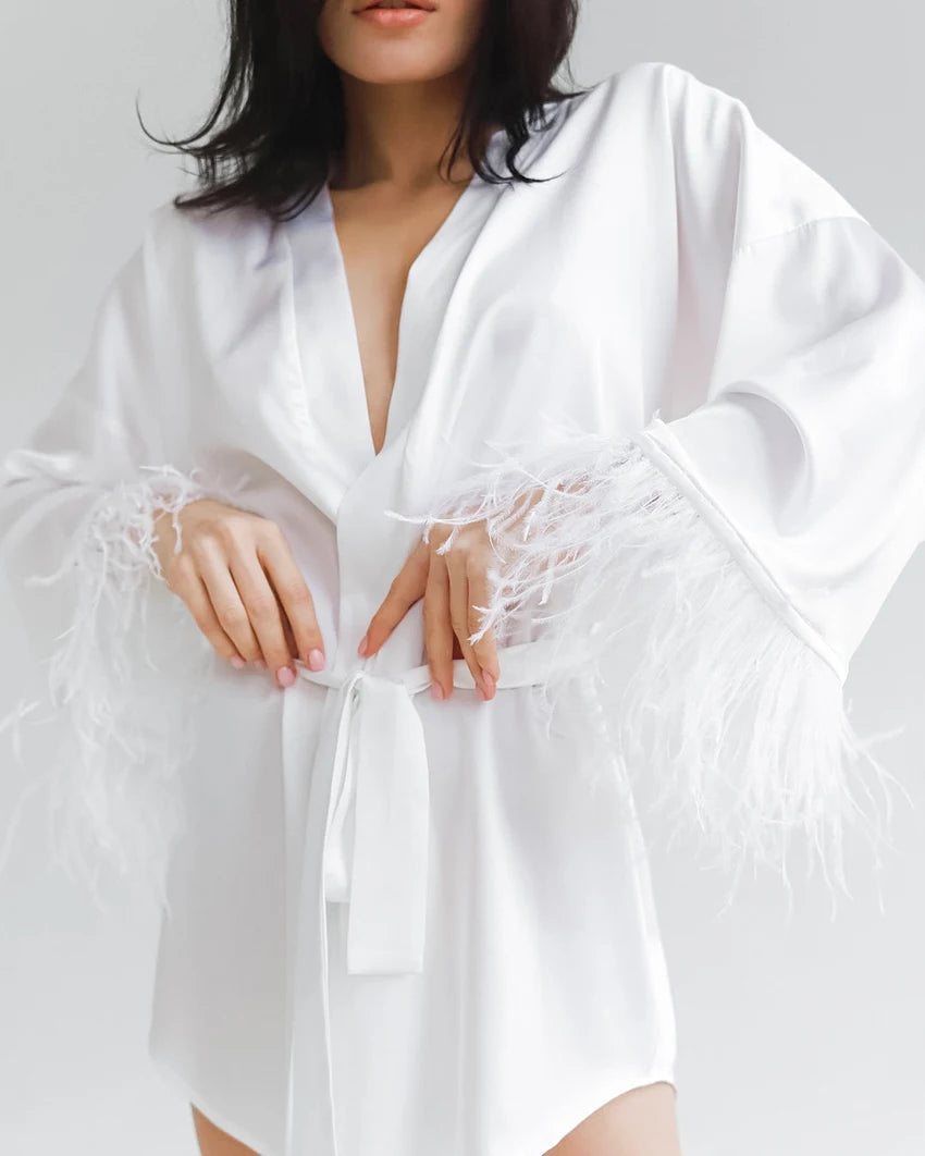 Feather Boudoir Robe