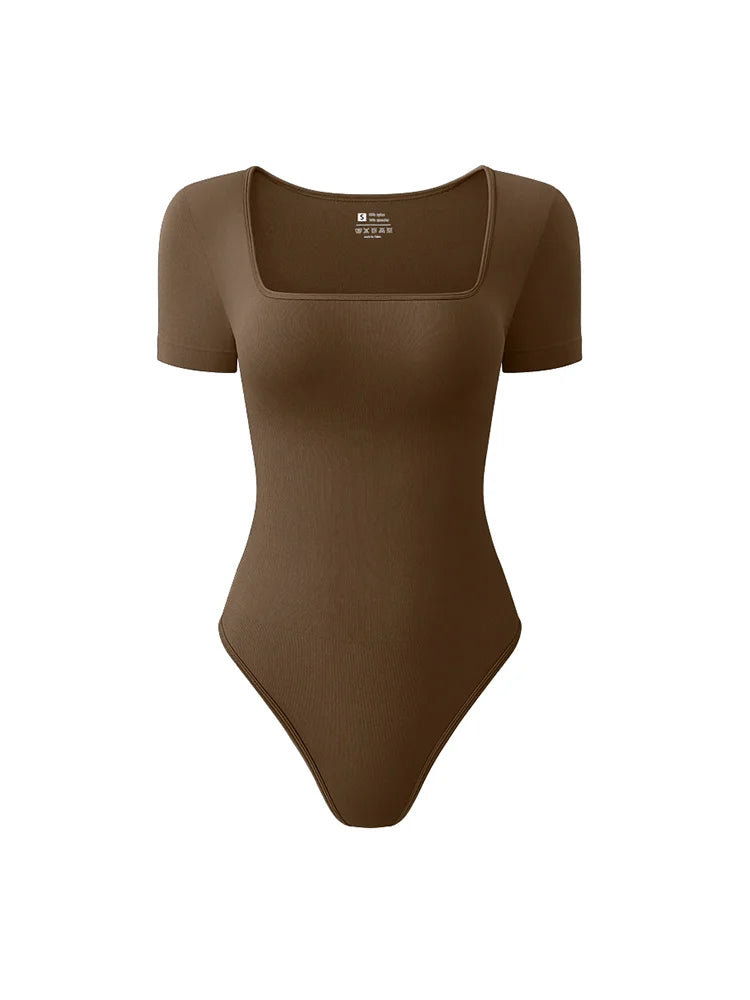 Square-Neck Biker Unitard