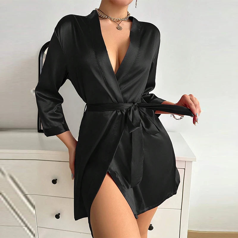 Satin Kimono Bridesmaid Robe