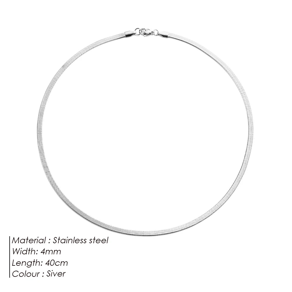 Unisex Herringbone Necklace