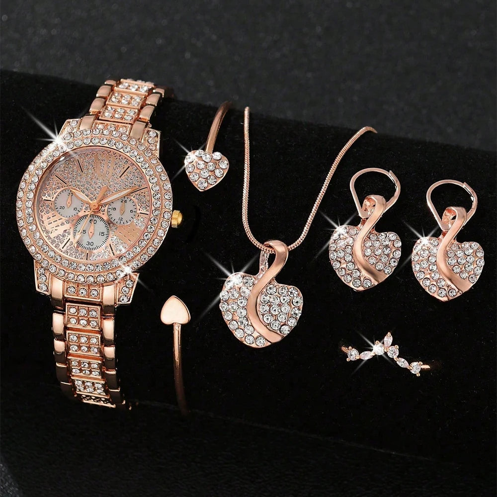 Luxury Rhinestone Watch Set