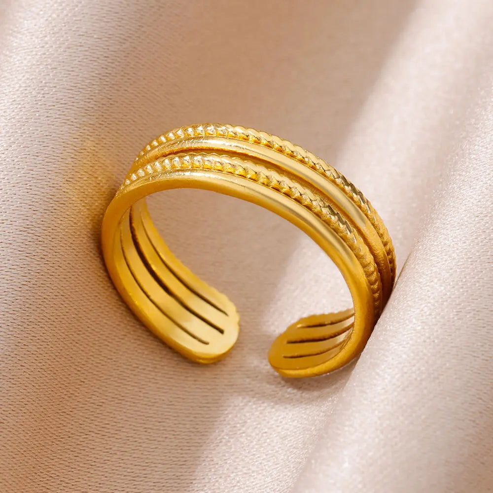 Gold Stainless Steel Wedding Bands