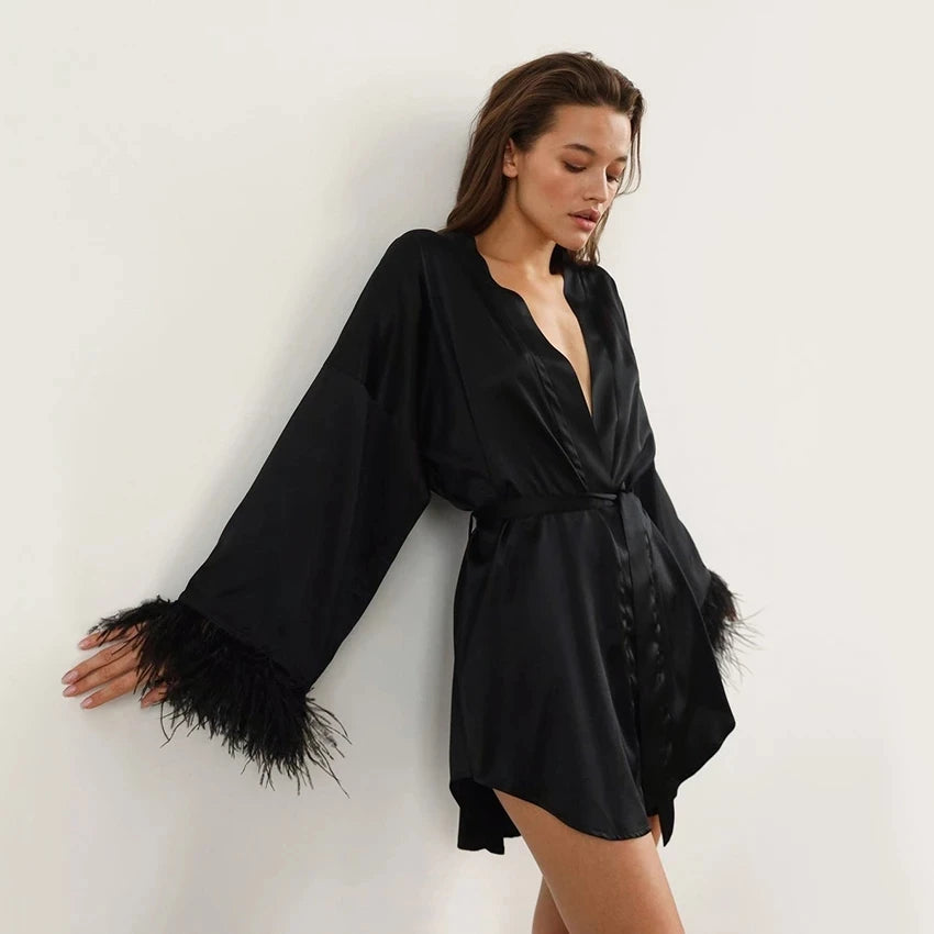 Feather Boudoir Robe