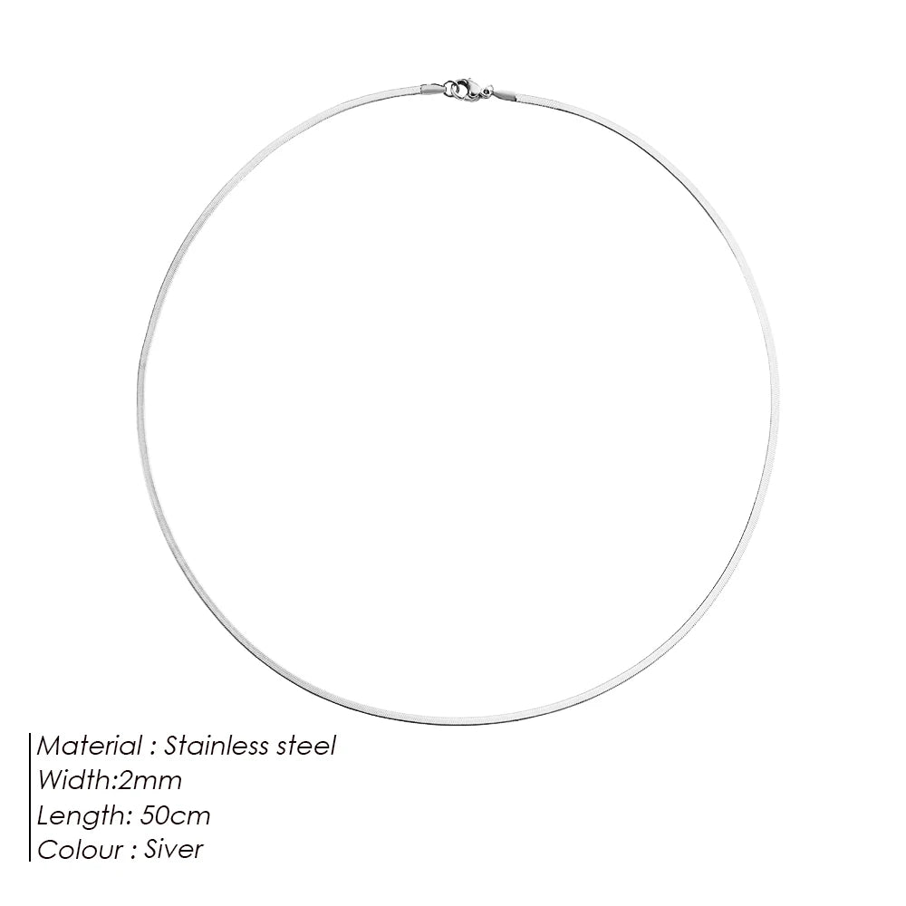 Unisex Herringbone Necklace