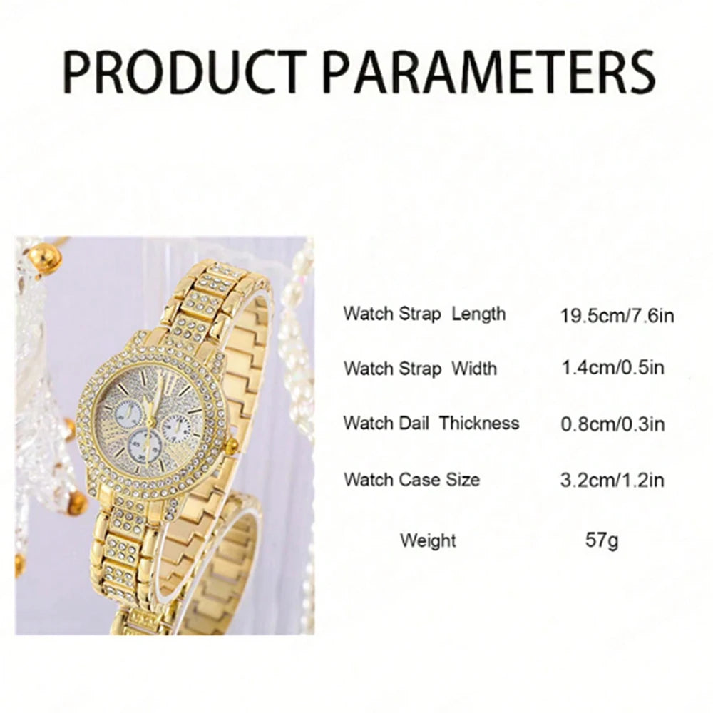 Luxury Rhinestone Watch Set