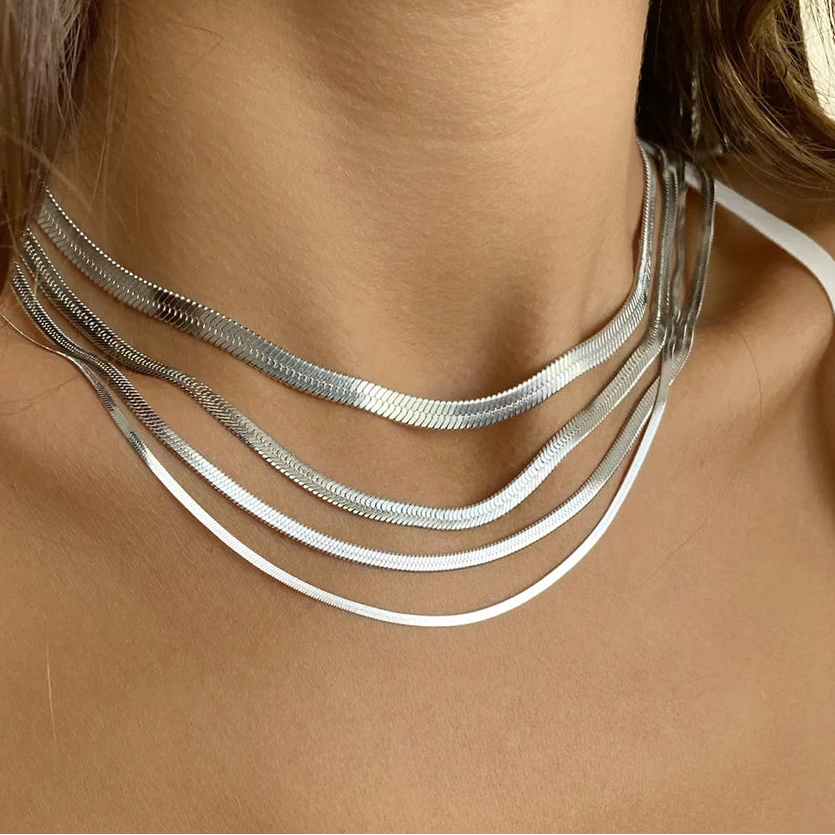 Unisex Herringbone Necklace