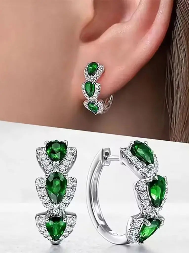 Gem Droplet Hoops