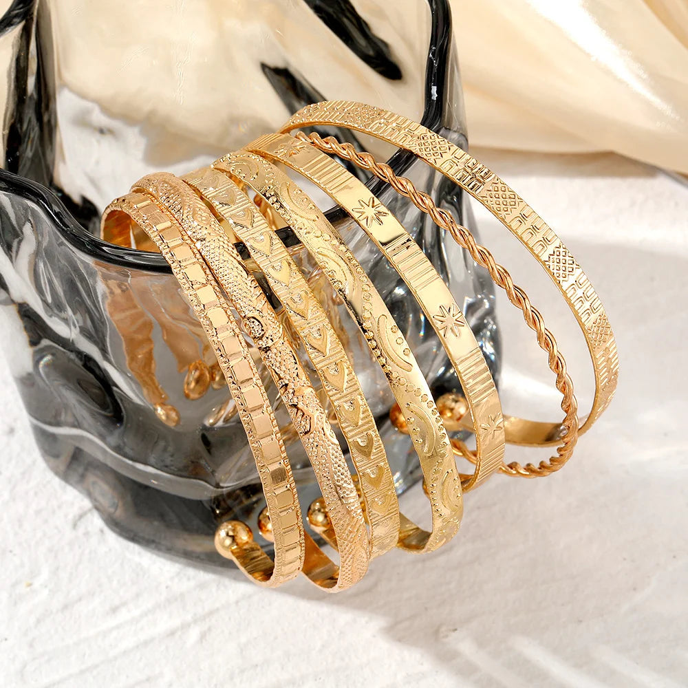 Goth Gold Bangle Set