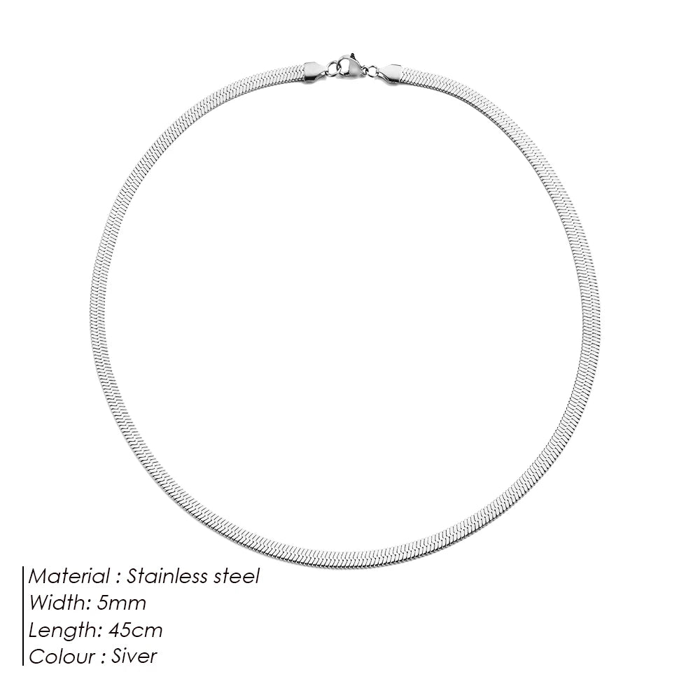 Unisex Herringbone Necklace