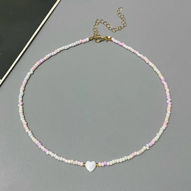 Colorful Heart Choker