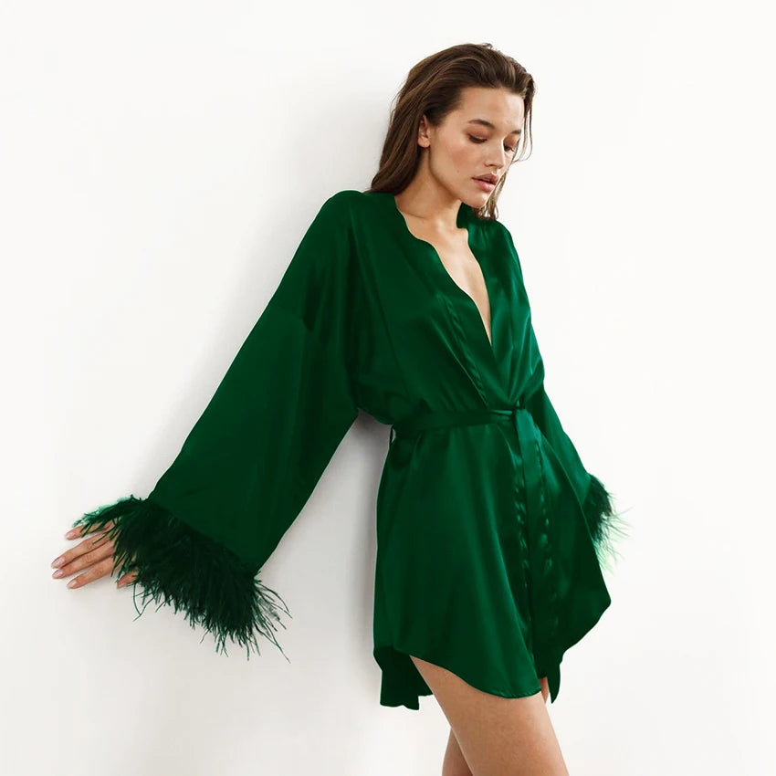 Feather Boudoir Robe