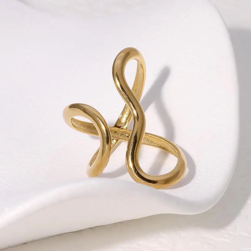 Waterproof Gold Open Ring