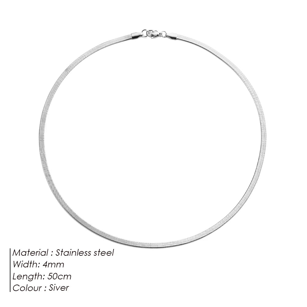 Unisex Herringbone Necklace