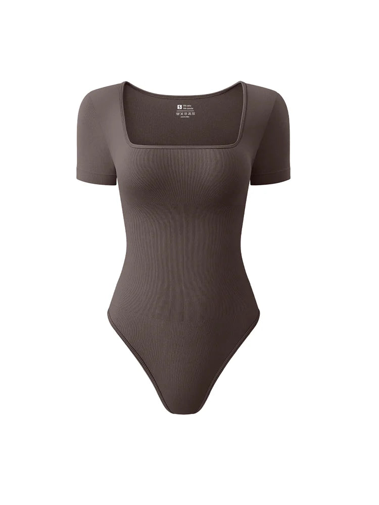 Square-Neck Biker Unitard