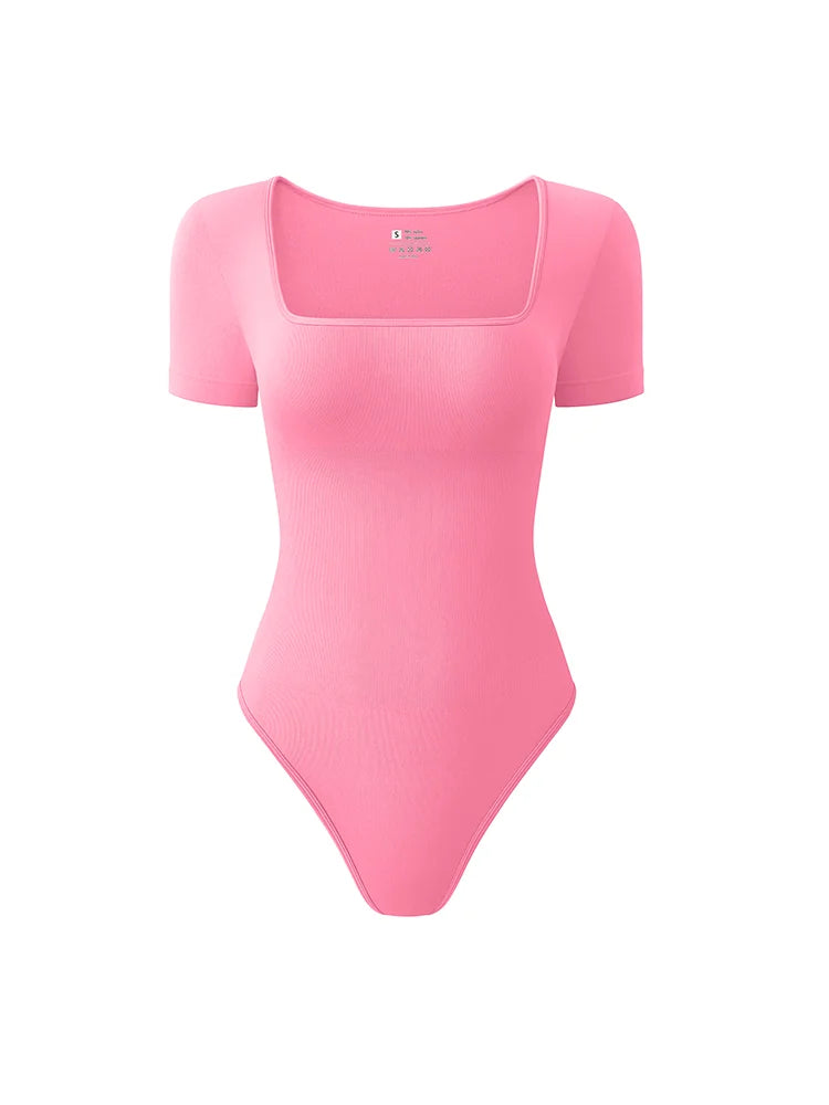 Square-Neck Biker Unitard