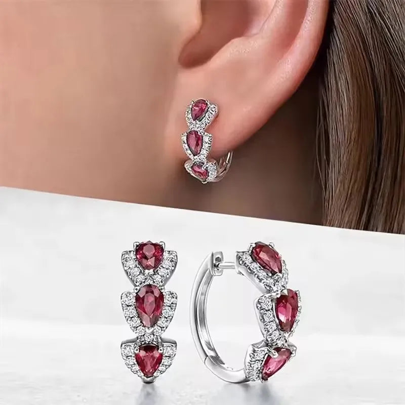 Gem Droplet Hoops