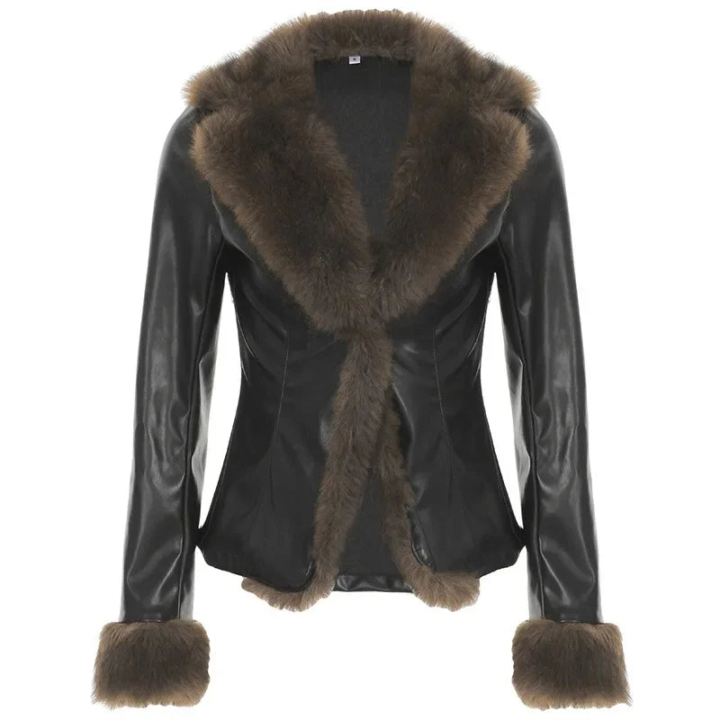 Long Shearling Moto
