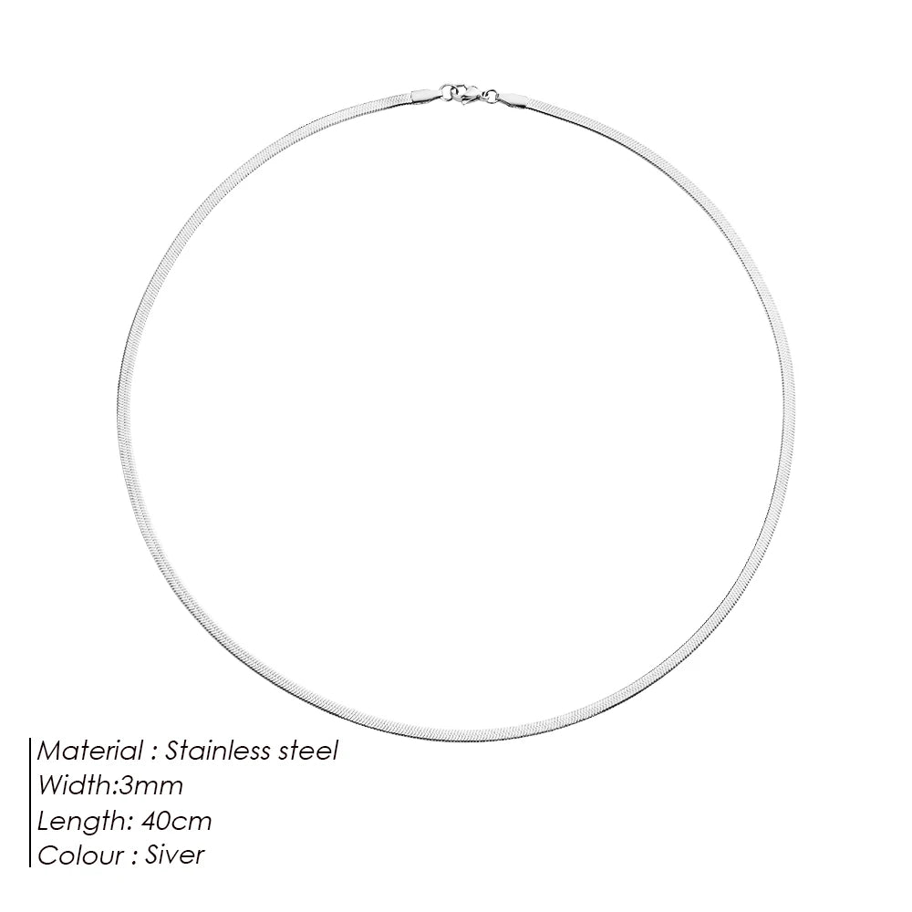 Unisex Herringbone Necklace