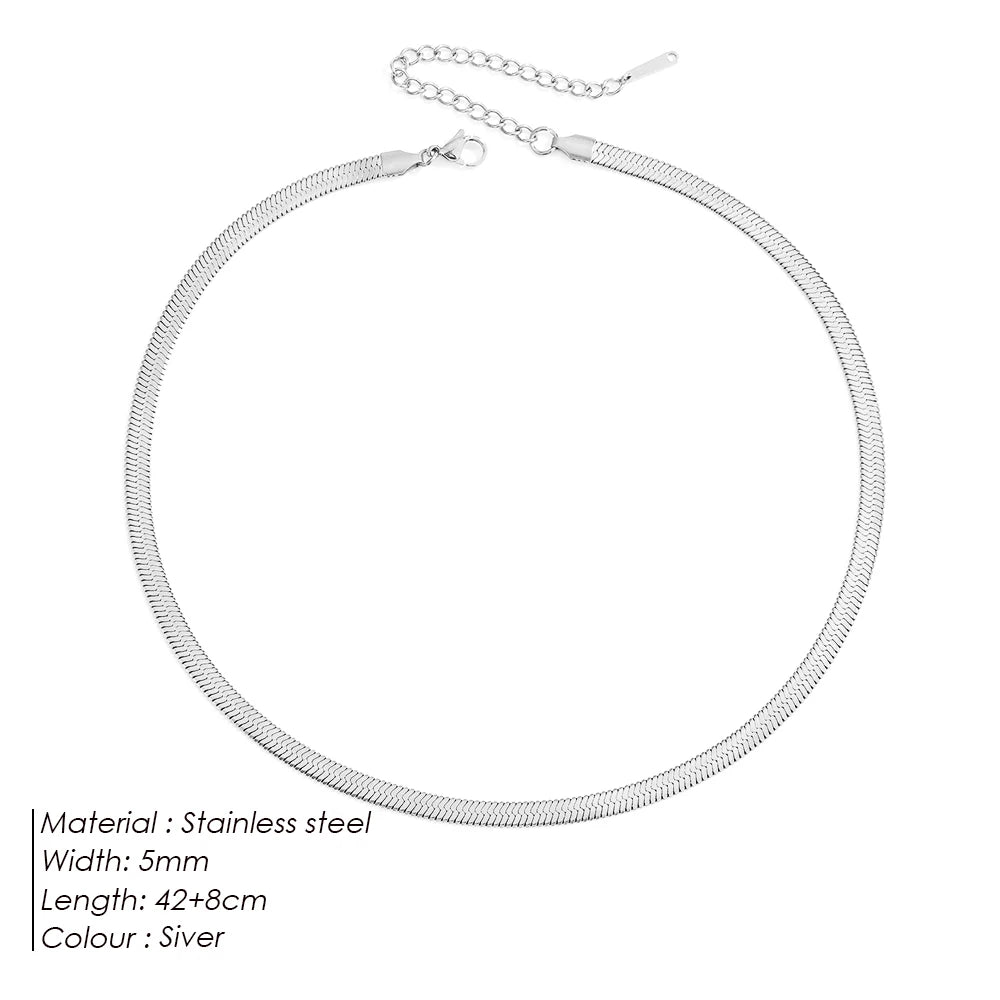 Unisex Herringbone Necklace