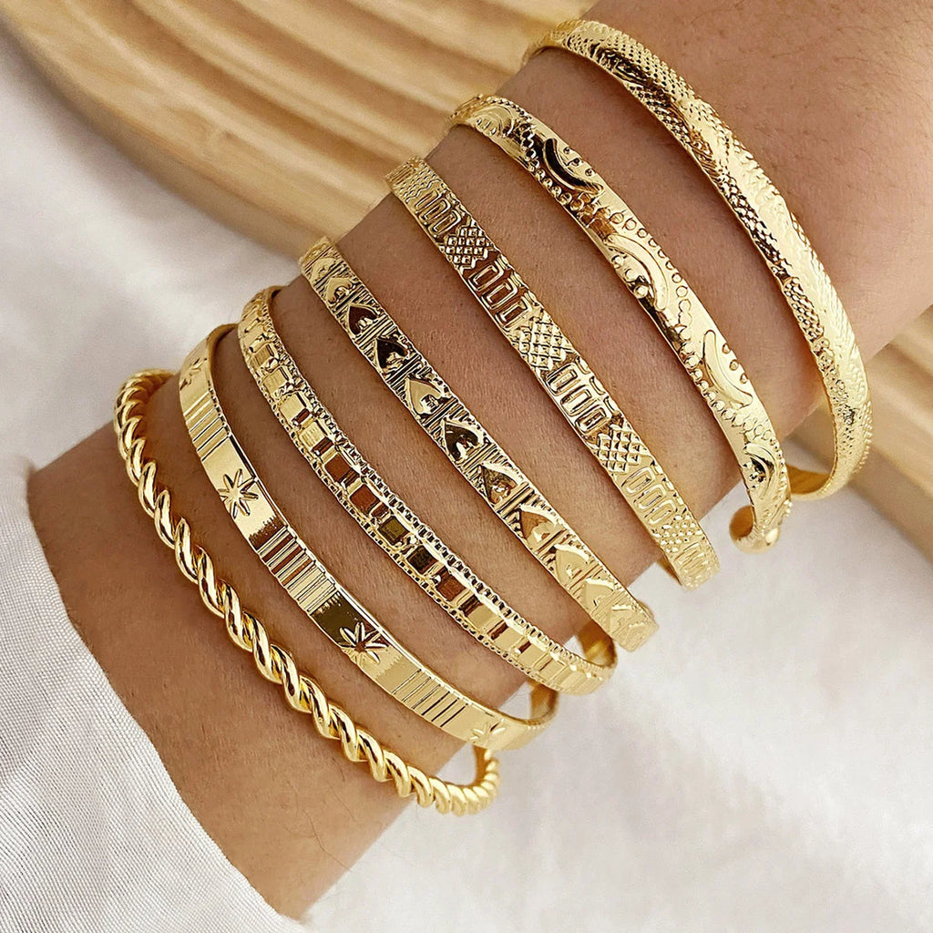 Goth Gold Bangle Set