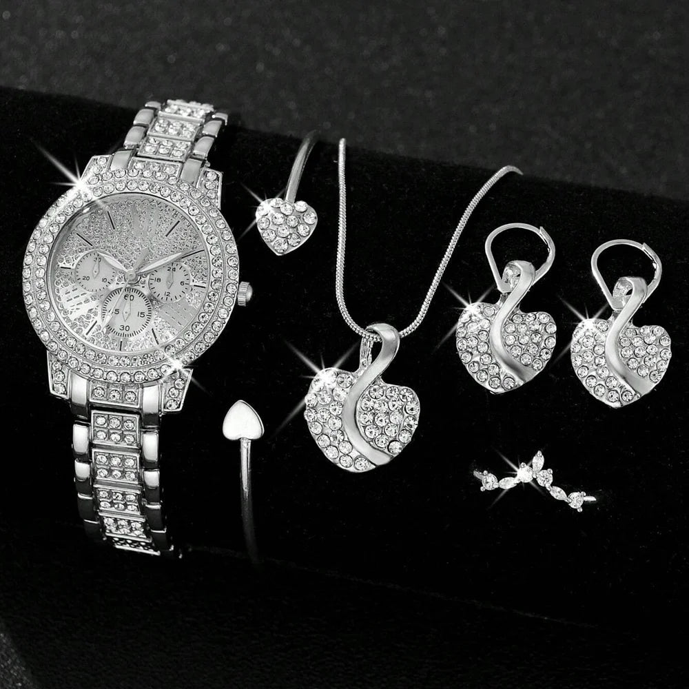 Luxury Rhinestone Watch Set