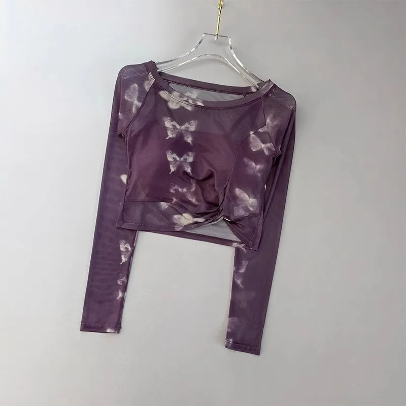 Mesh Butterfly "2-in-1" Yoga Top