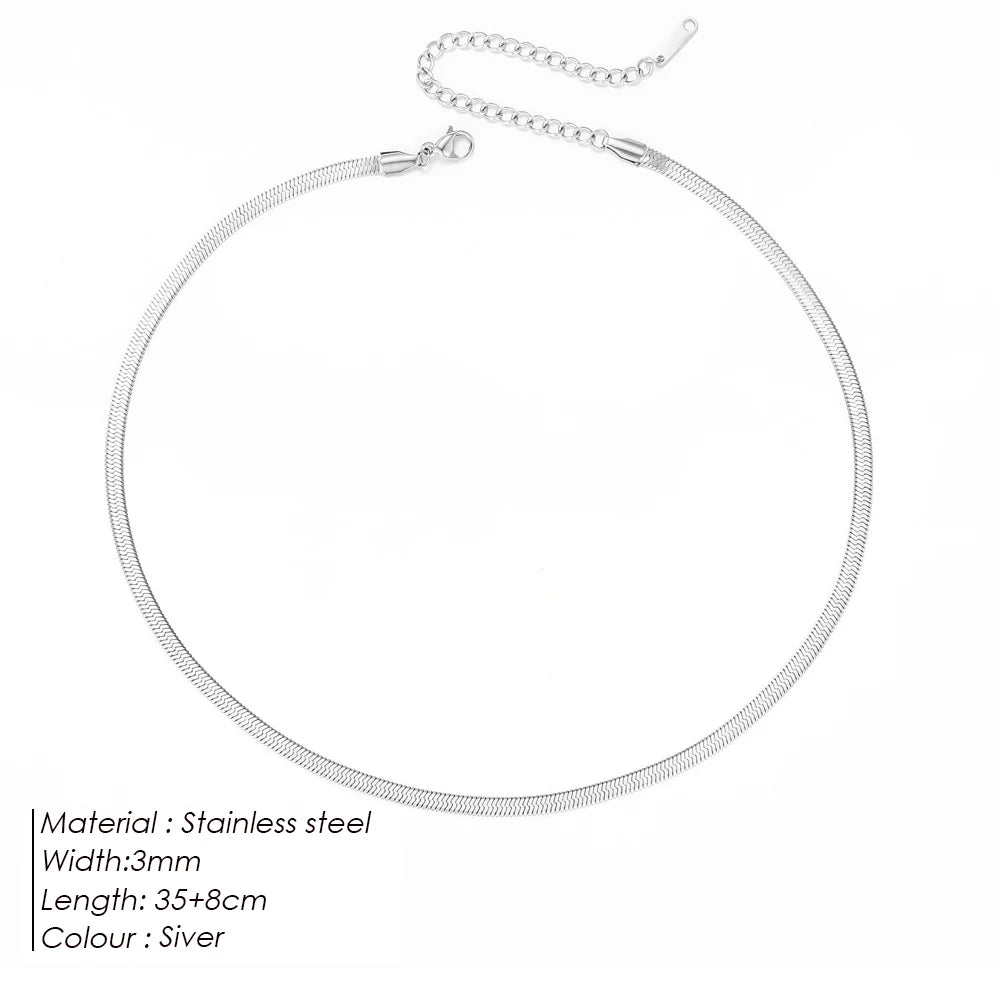 Unisex Herringbone Necklace