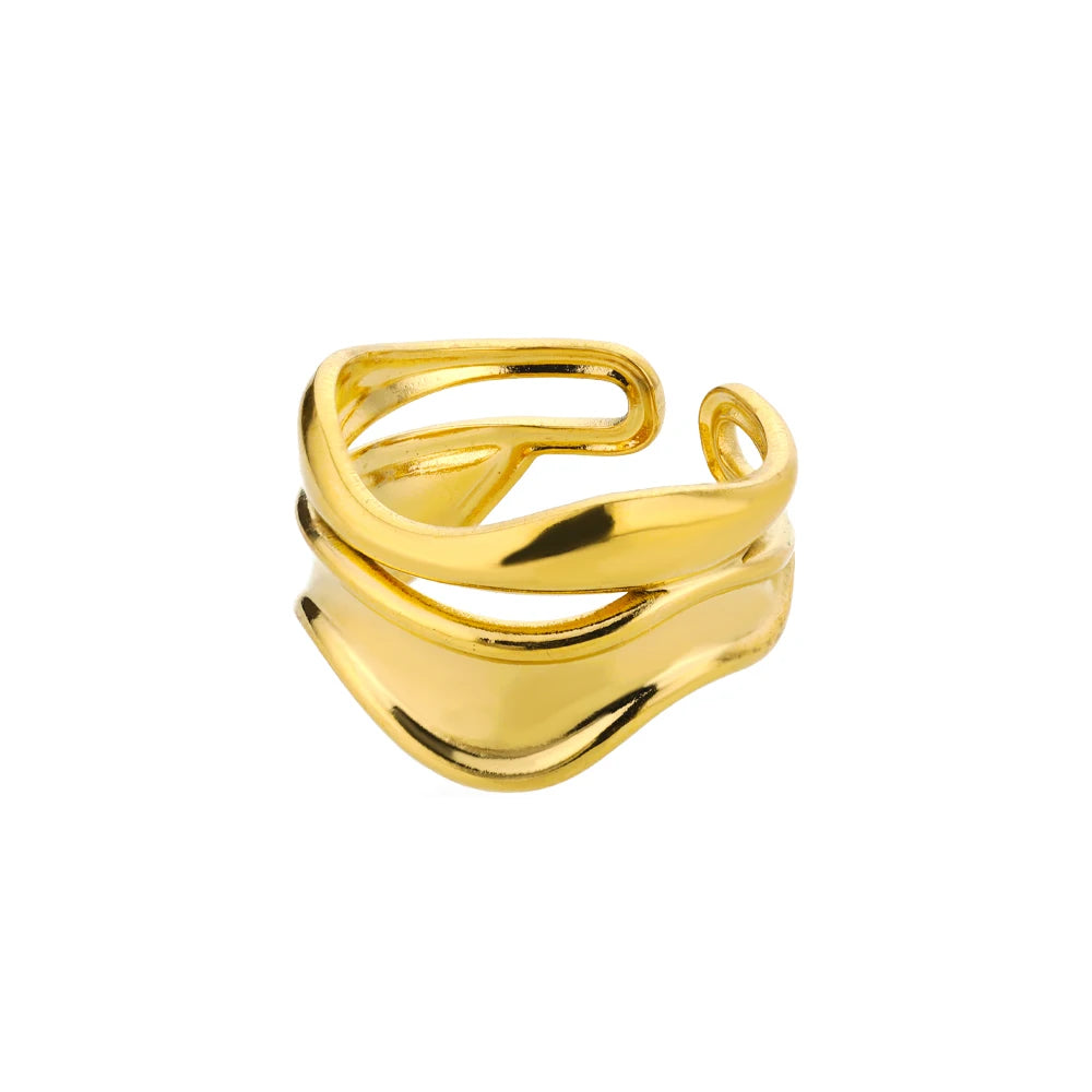 Gold Stainless Steel Wedding Bands