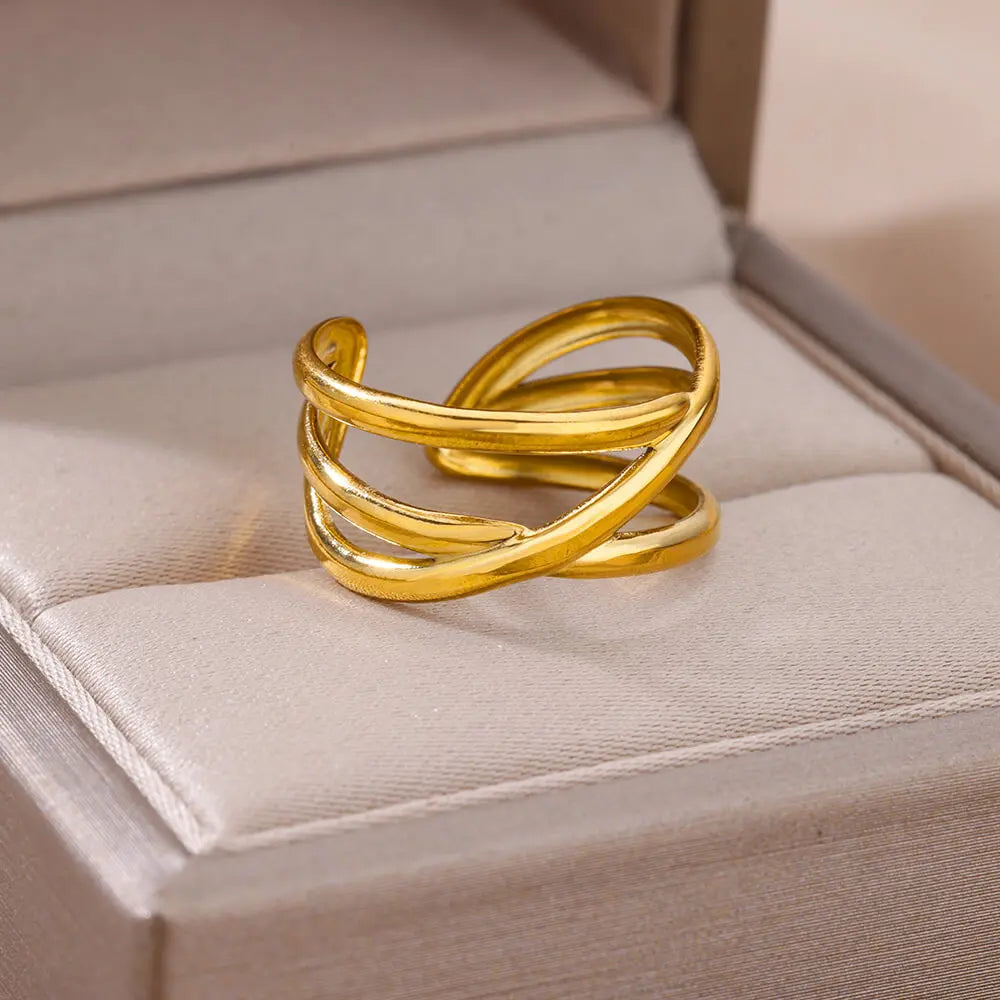 Gold Stainless Steel Wedding Bands