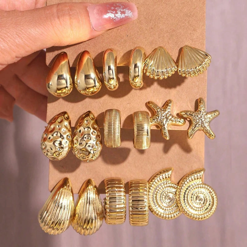 Exaggerated Hoop Set