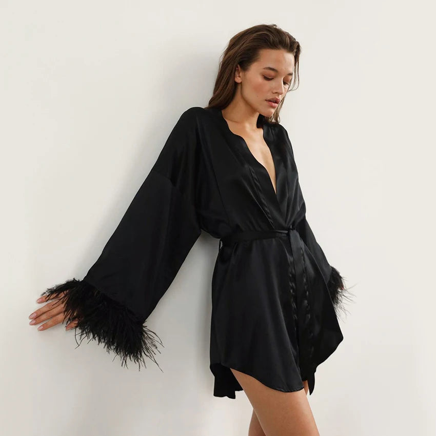 Feather Boudoir Robe