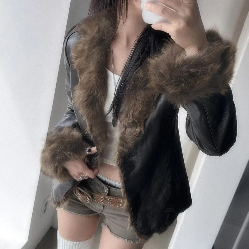 Long Shearling Moto