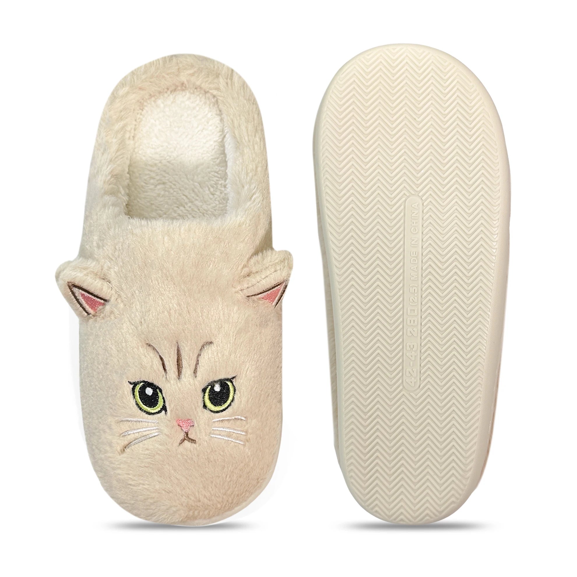 Novelty Cat-Shaped House Shoes