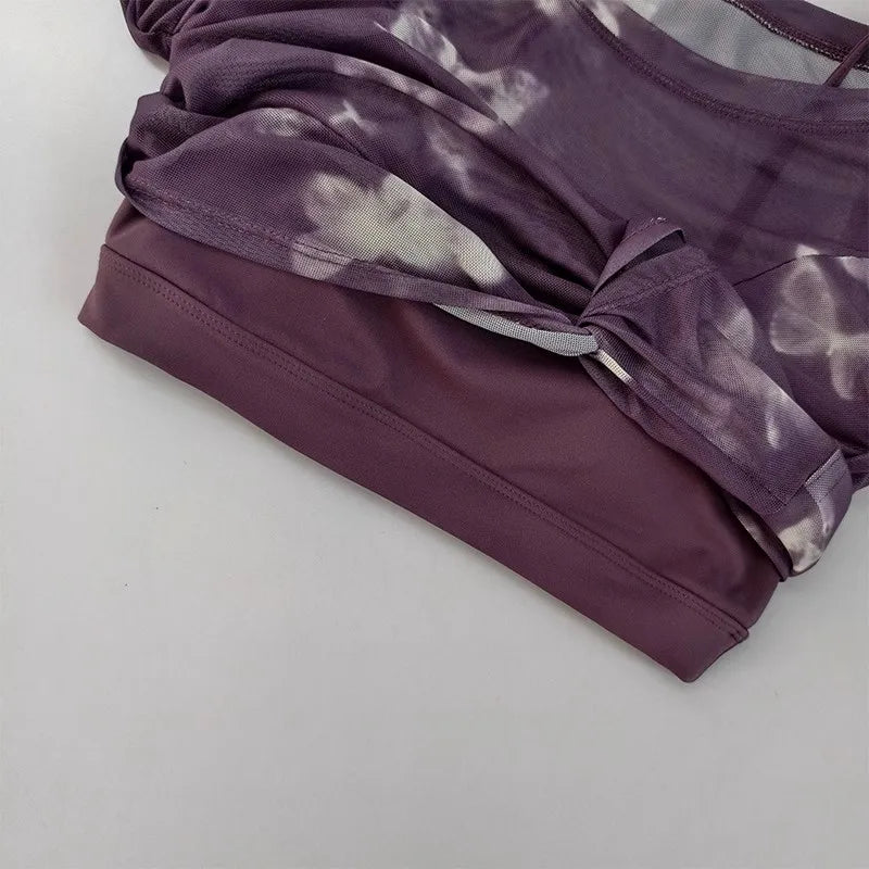 Mesh Butterfly "2-in-1" Yoga Top