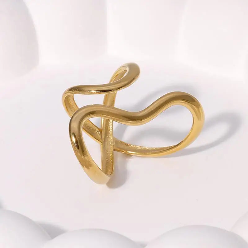 Waterproof Gold Open Ring
